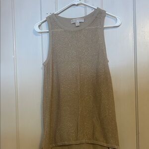 Michael Kors Metallic Gold Tank Top